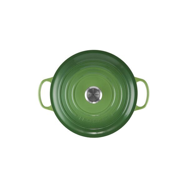 Signature round cast iron pot &Oslash; 28 cm, bamboo green, Le Creuset