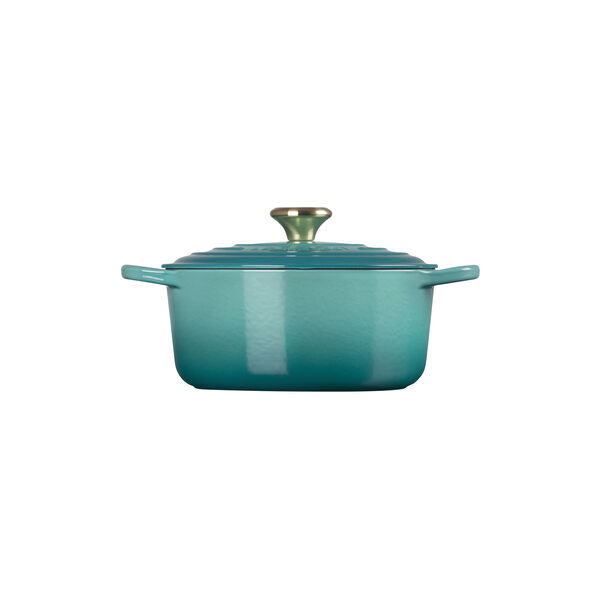 Signature round cast iron pot &Oslash; 24 cm, bleu riviera, Le Creuset