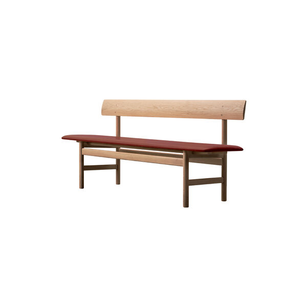 The Mogensen Bench, oiled oak/burnt sienna, Fredericia Furniture