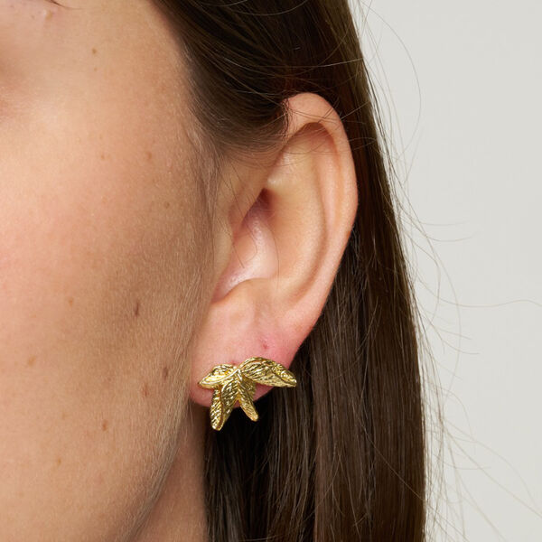 Vilde earrings, gold plated, Pure by Nat