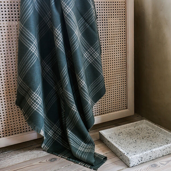 Check Throw, green/light green, ELVANG