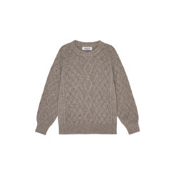 Christine Cable Sweater, dark sand, CARE BY ME