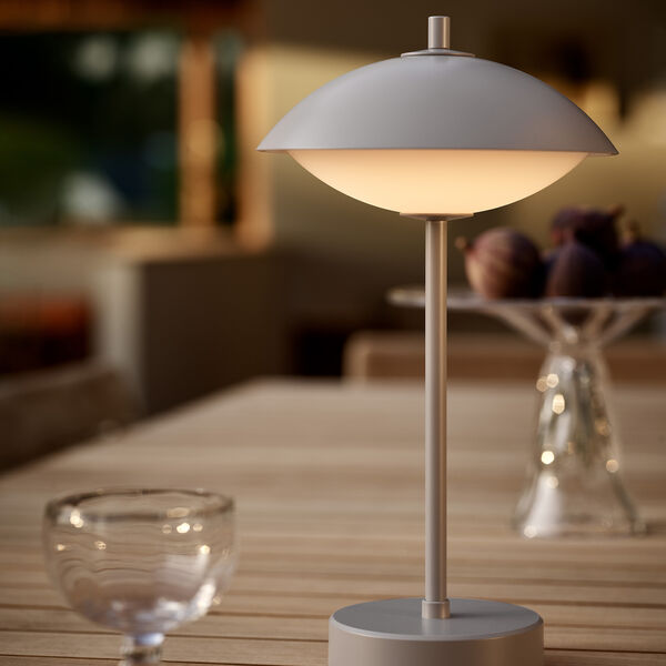Clam™ Portable Lamp, nine grey, Fritz Hansen