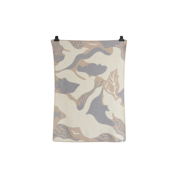 BIRD and FISH Half Size Throw, grey/beige, Røros Tweed