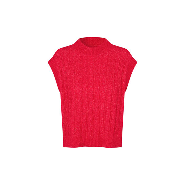 FinnLL Knit Vest SL, red, Lollys Laundry