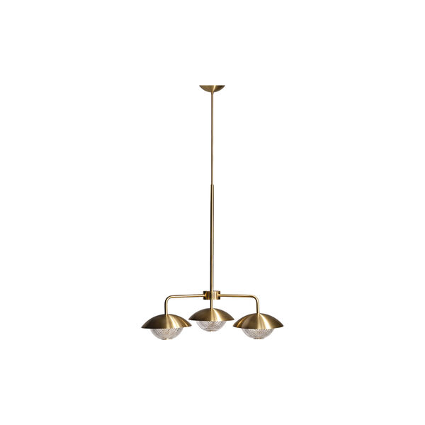 Grace 3 Chandelier, brass, Rubn