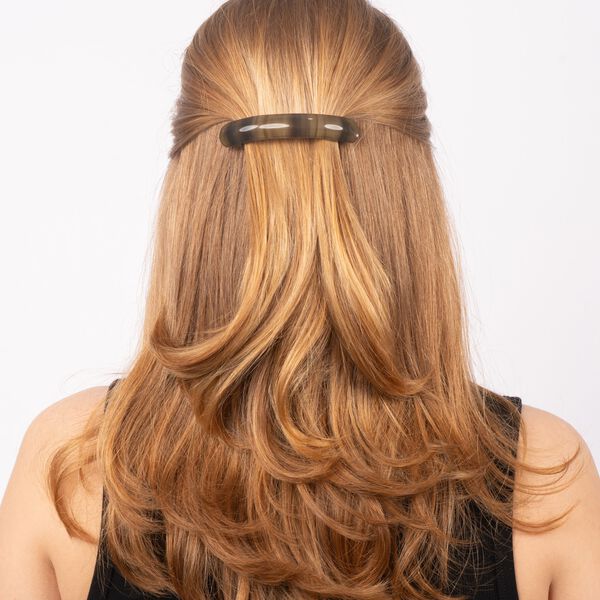 Curved Bone Clip, green, SUI AVA