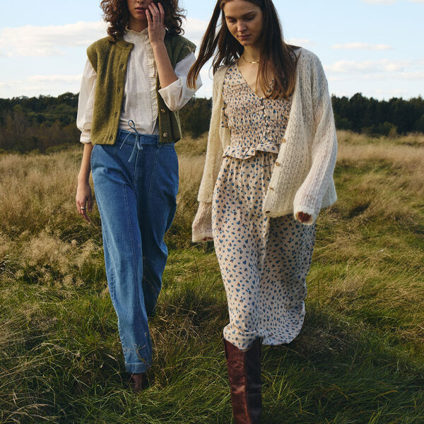 IRSILVI Waistcoat, green moss melange IRSILVI Waistcoat, green moss melange, Atelier Rêve