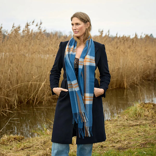 CHECK IT OUT scarf, blue, Bella Ballou