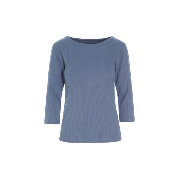 Naibu rib Blouse with 3/4 Sleeves, moonstone Naibu rib Blouse with 3/4 Sleeves, moonstone, BITTE KAI RAND