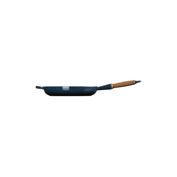 Signature cast iron frying pan with wooden handle &Oslash; 28 cm, nuit, Le Creuset