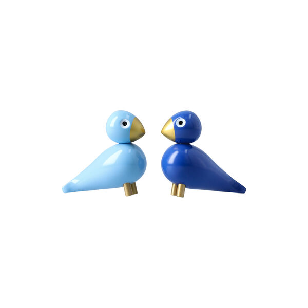 Winter birds liliput set, blue/light blue, Kay Bojesen Denmark