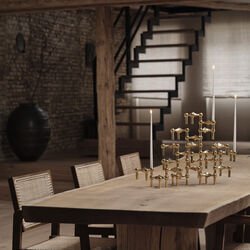 STOFF Nagel Candleholder, brass, STOFF Nagel