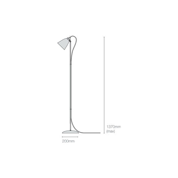 Hector Medium Dome Floor Light, natural white, Original BTC