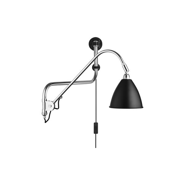 BL10 Wall Lamp, black semi matt/chrome BL10 Wall Lamp, black semi matt/chrome, GUBI