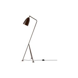 Gr&auml;shoppa Floor Lamp, walnut brown glossy, GUBI