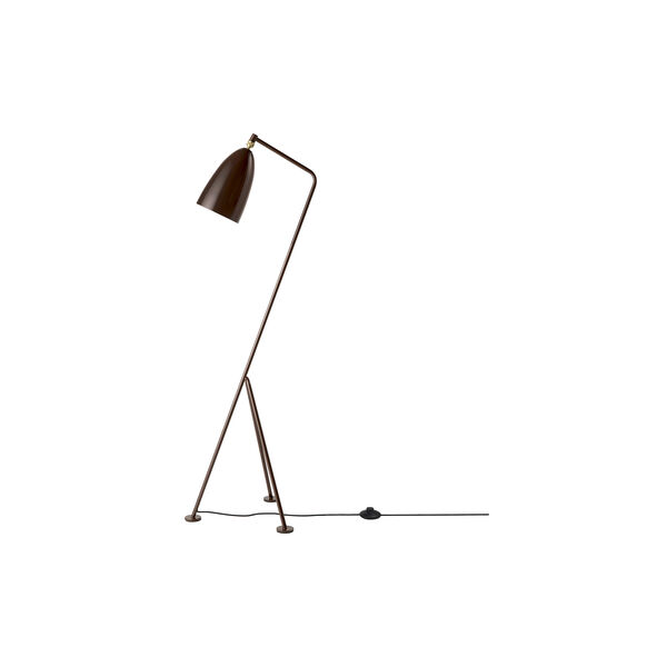 Gr&auml;shoppa Floor Lamp, walnut brown glossy, GUBI