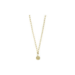 Amelia chain necklace w. pendant, gold plated, Pure by Nat