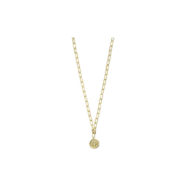 Amelia chain necklace w. pendant, gold plated, Pure by Nat