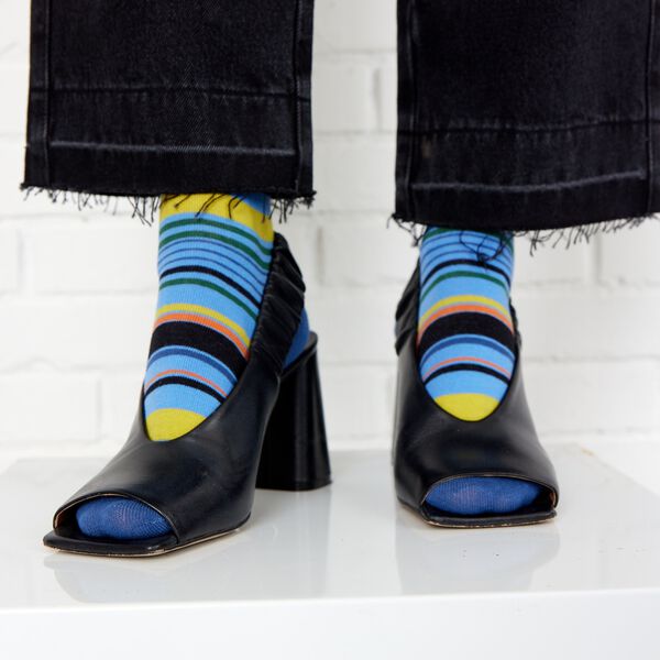 GRAPHIC STRIPES Socks, blue, Bella Ballou