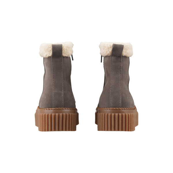 Suede Boots With Shearling, falcon clay, Ilse Jacobsen Hornb&aelig;k