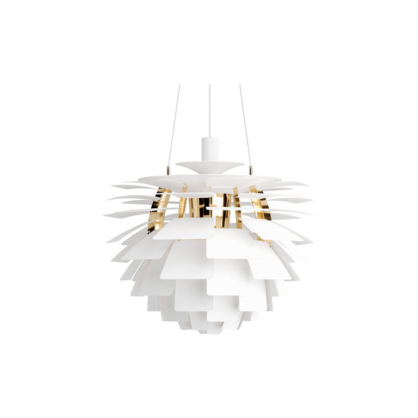 PH Artichoke, soft white/brass metallised PH Artichoke, soft white/brass metallised, Louis Poulsen