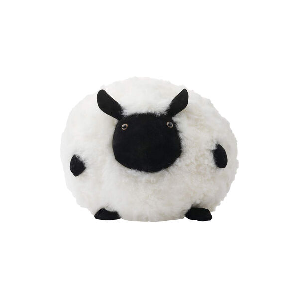 Cute Sheep Round Cushion Ø 34 cm, white/black Cute Sheep Round Cushion Ø 34 cm, white/black, NATURES Collection