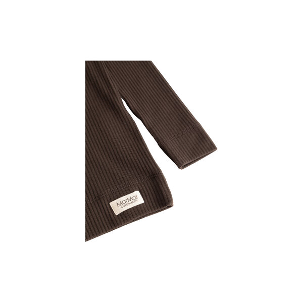 Plain Tee LS T-shirt, dark roast, MarMar Copenhagen