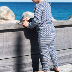 Baby Leggings Stripe, navy/offwhite, Serendipity