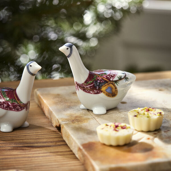 Hammersh&oslash;i Christmas Goose porcelain figurine, K&auml;hler