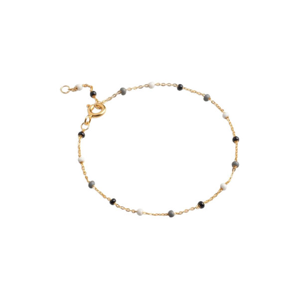 Lola Bracelet, gold/salt n' pepper, ENAMEL Copenhagen