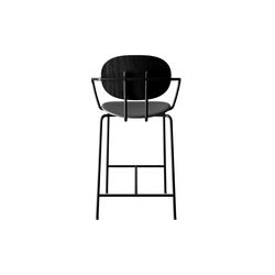 PIET HEIN Counter Chair with Arms, black lacquered oak/Solid Black 509, Sibast Furniture
