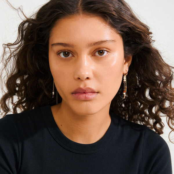 BETWEEN chain earrings, gold plated BETWEEN chain earrings, gold plated, Pilgrim