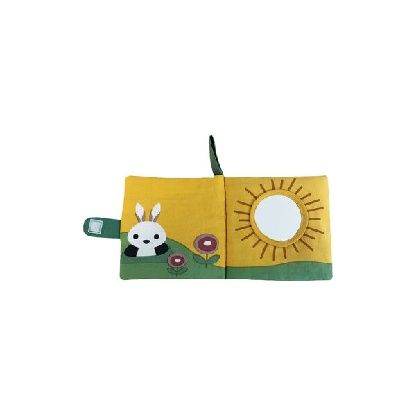 Rabbit's Day Fabric Book, yellow/green Rabbit's Day Fabric Book, yellow/green, Franck & Fischer