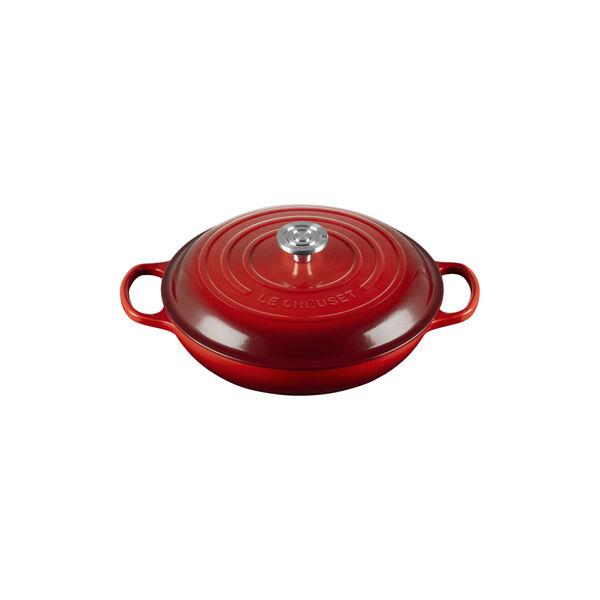 Signature Round Braiser | 30 cm | Cerise, Le Creuset