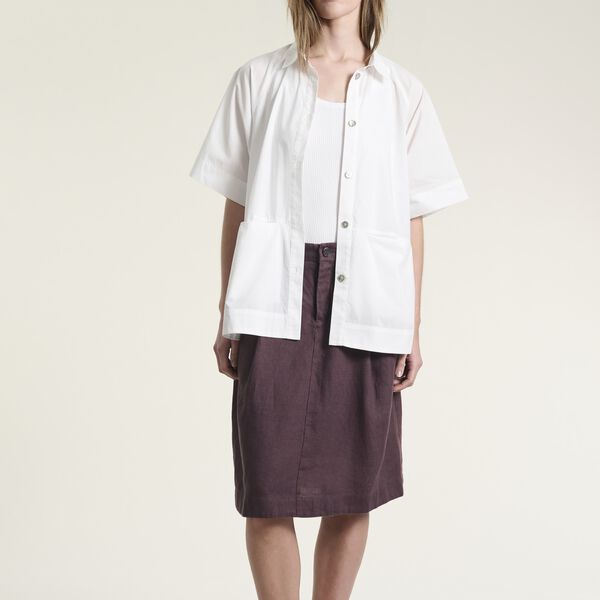Lazy linen skirt with pleats, raisin, BITTE KAI RAND