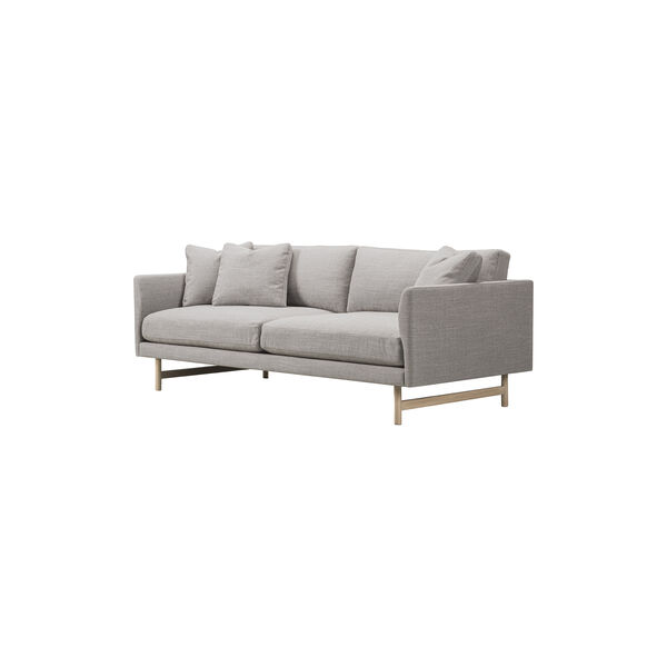 5552 Calmo 95 2-seater Sofa, beige/lacquered oak, Fredericia Furniture