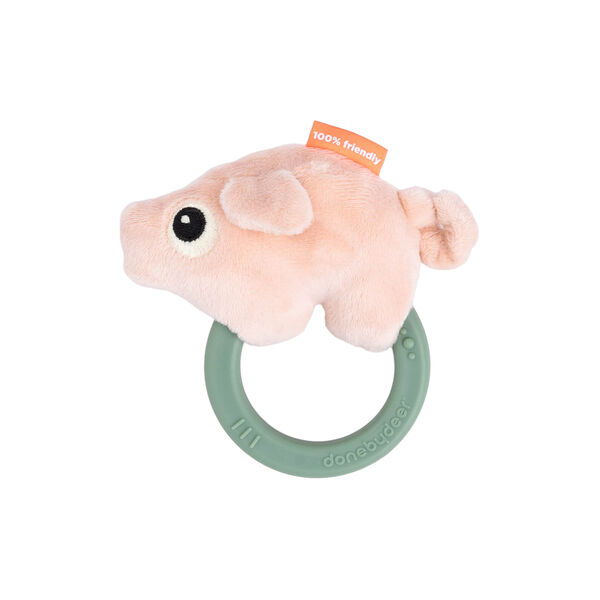 Pigee Sensory Rattle with Teether, colour mix Pigee Sensory Rattle with Teether, colour mix, Done by Deer