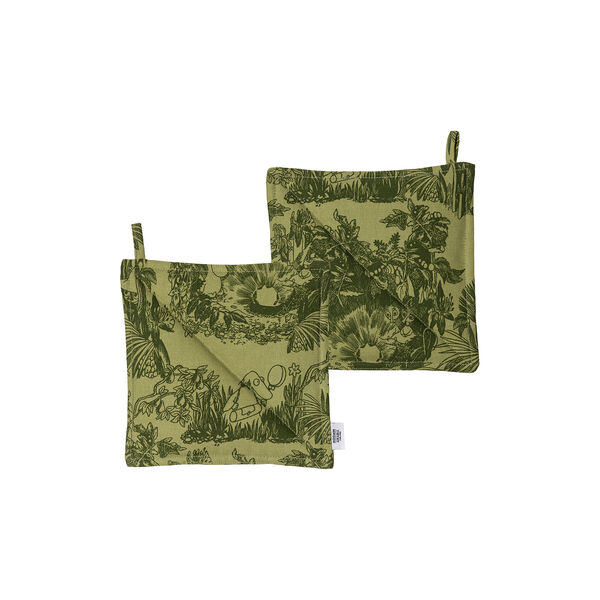 Moomin potholders Mysterious Forest, green, Moomin Arabia