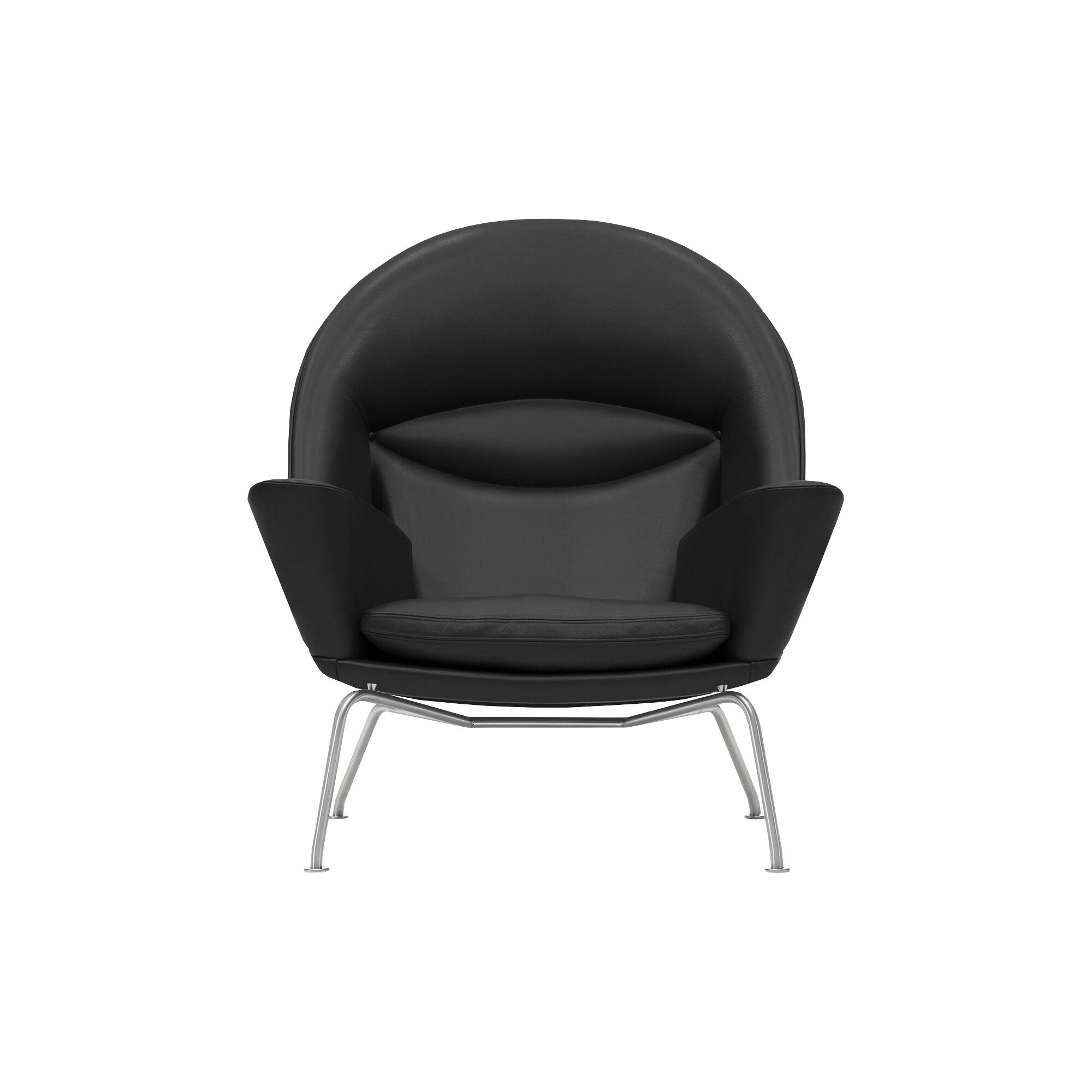 CH468 Oculus Chair black stainless steel