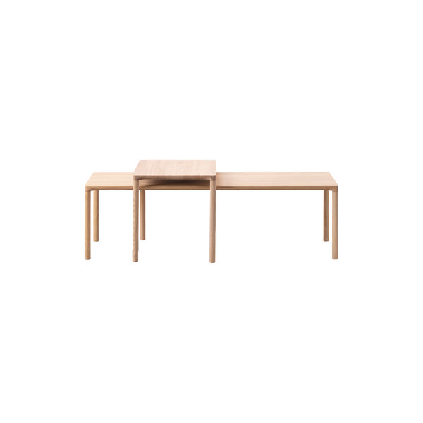 6798 Piloti Wood Coffee Table, light oiled oak, Fredericia Furniture