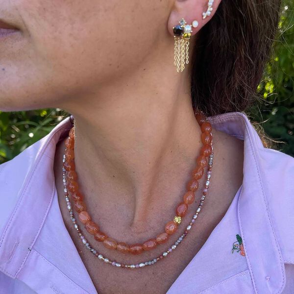 Vilma Necklace, orange, Nuni Copenhagen