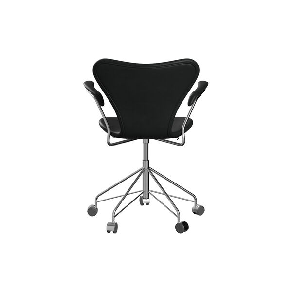 Series 7&trade; 3217 Fully Upholstered Office Chair, Grace Black, Fritz Hansen