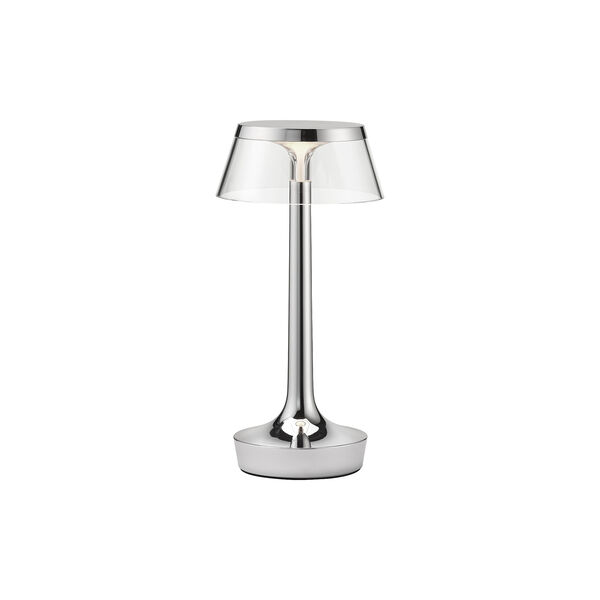 Bon Jour Unplugged Table Lamp, chrome, Flos
