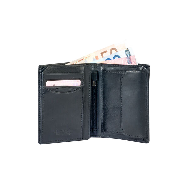 Billfold with coin and creditcard pockets, black, Tony Perotti