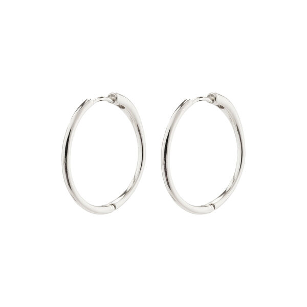EANNA recycled large hoops, silver-plated, Pilgrim