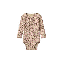 Body L/S Liv, soft sand flower wine, Wheat
