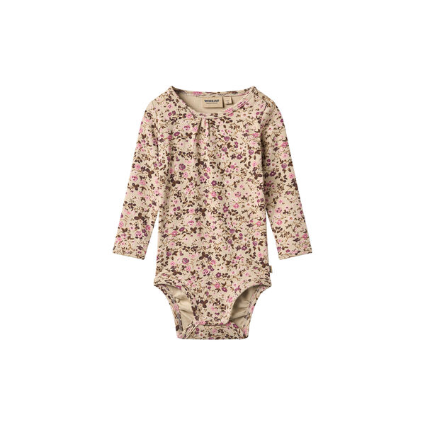 Body L/S Liv, soft sand flower wine, Wheat