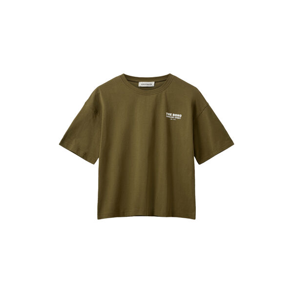VERASW BOXY PRINTED T-SHIRT, olive green, Sofie Schnoor