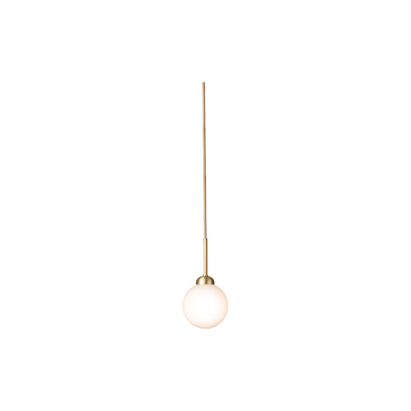 Apiales 1 Small Pendant, brushed brass/opal, Nuura